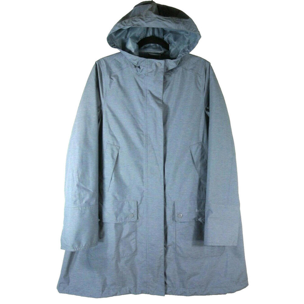 Barbour Light Blue Hooded Raincoat